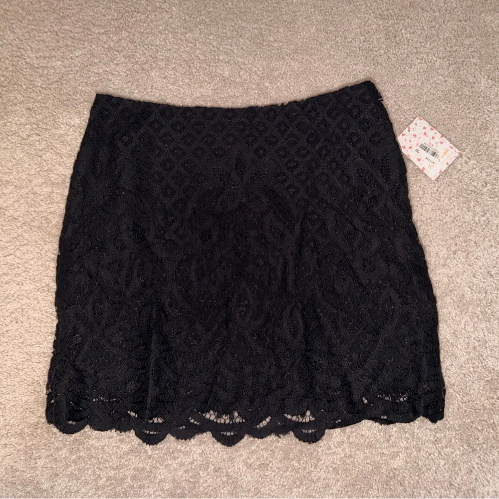 Free People Black Lace Skirt - Picture 2 of 4